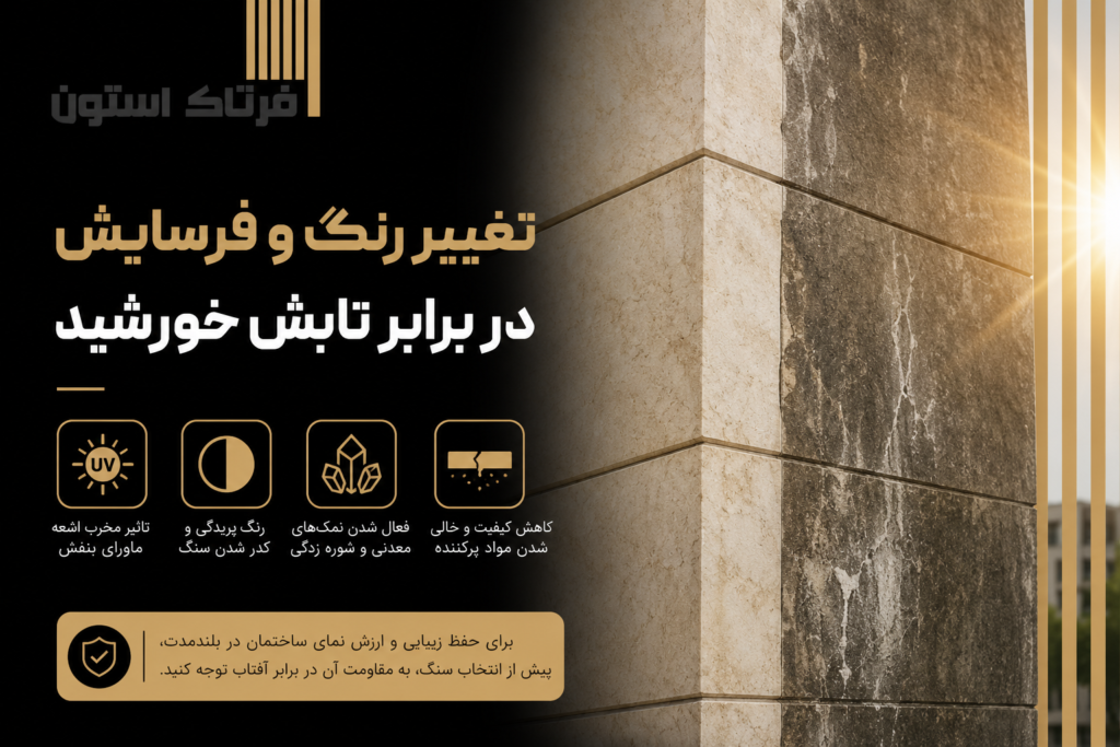 تغییر رنگ و فرسایش در برابر تابش نور خورشید